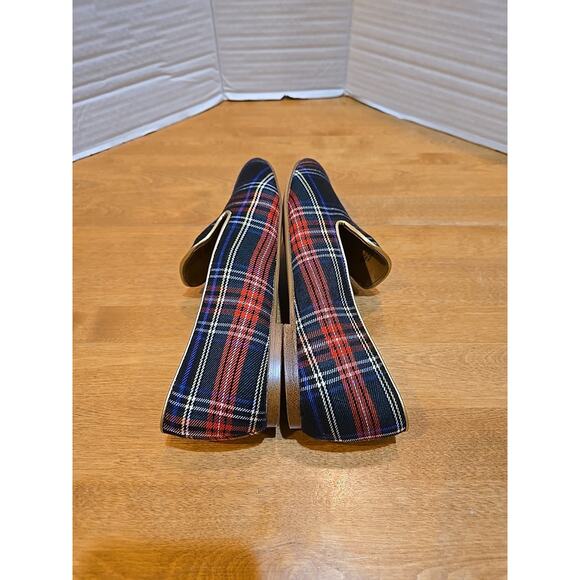 J Crew Stewart Tartan Plaid Loafers Ladies Sz 7 Holiday Preppy Town & Country - Picture 6 of 10